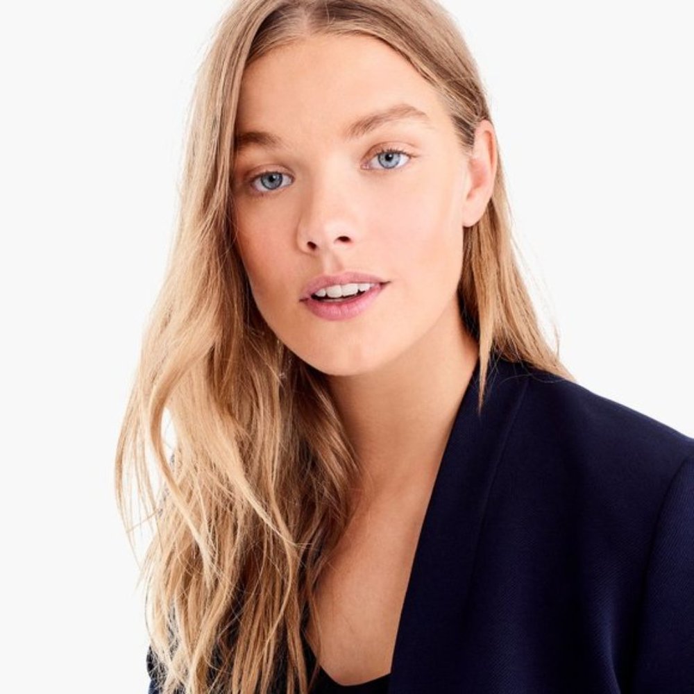 NWT J. Crew Womens Navy Blue Going-Out Blazer in Stretch Twill NEW - Picture 5 of 6
